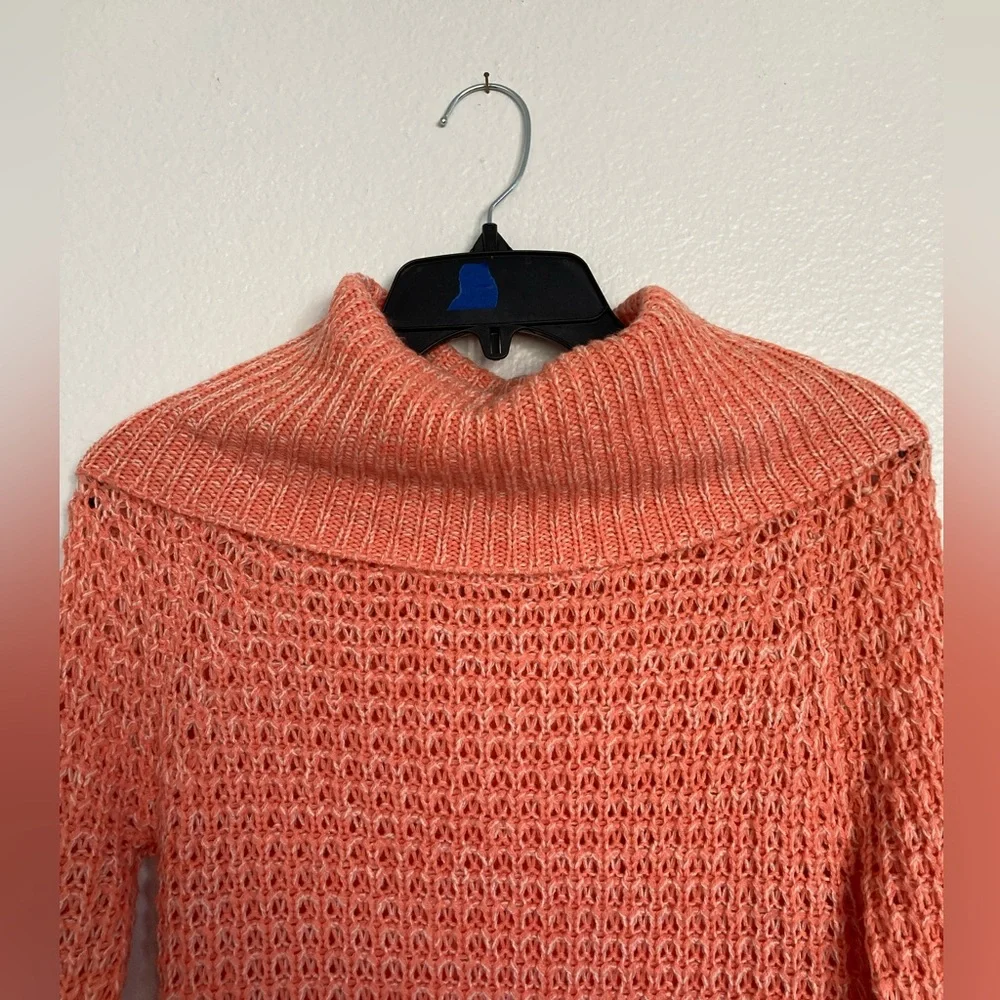 4/$25 Rue21 Peach Cowl Neck Knit Sweater Tunic Women’s Small - Picture 2 of 6